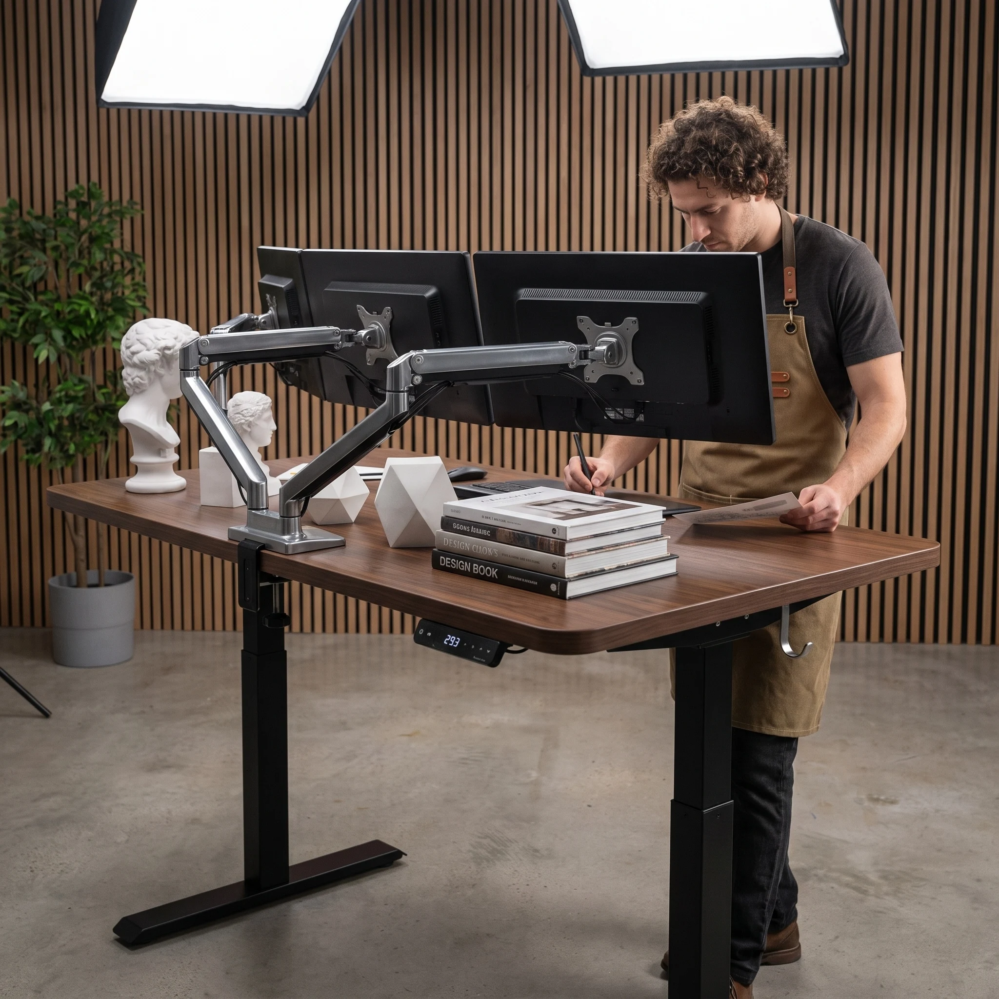 Electric Standing Desk 63 x 28 Inch, Height Adjustable Sit Stand Desk with 4 Memory Presets, One-Touch Control, Heavy Duty Steel Frame, 176 Lbs Load Capacity, Ergonomic Electric Sit-Stand Computer Desk for Home Office Gaming Workstation