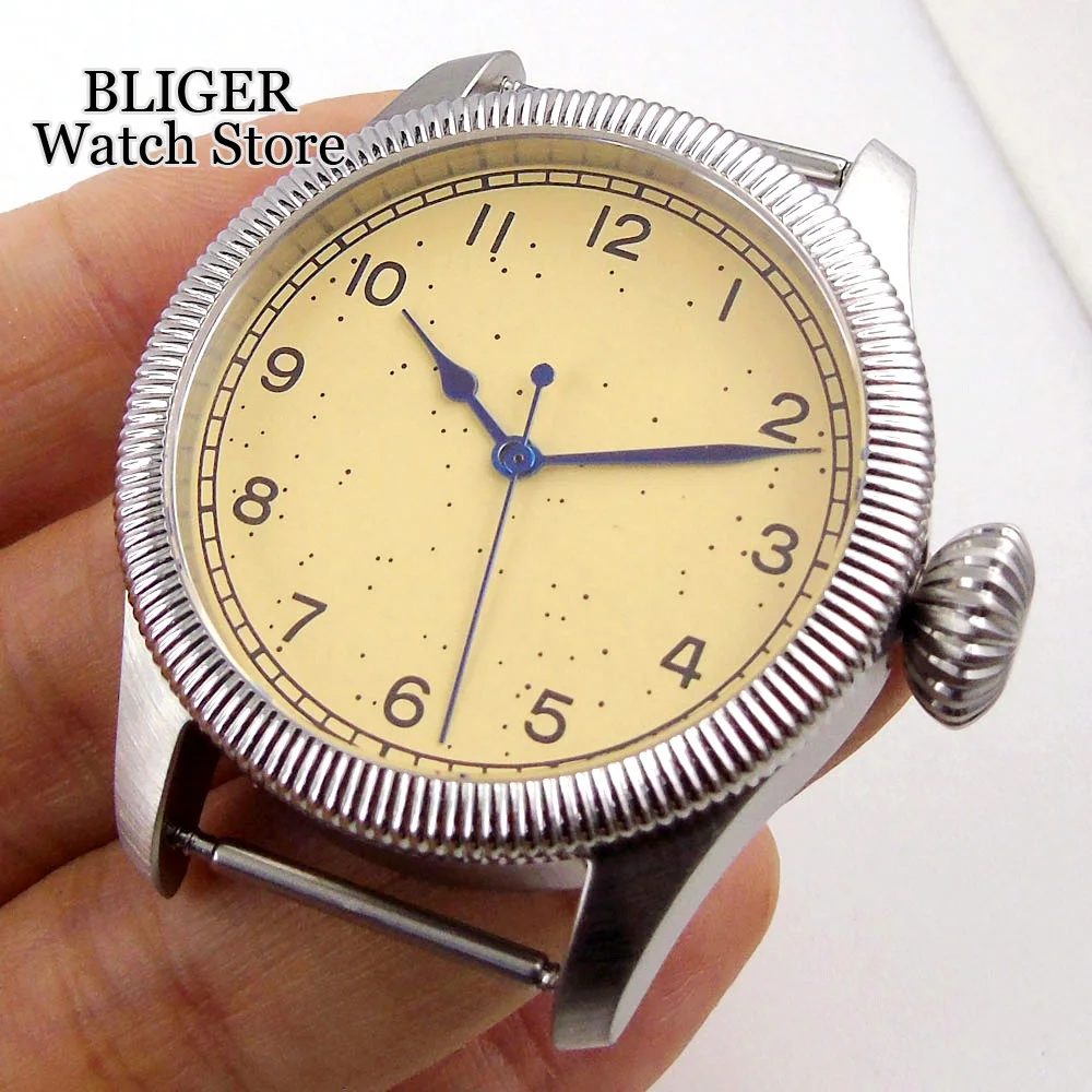 39mm Tandorio Watch Case 33.5mm Dial Sapphire Glass For NH35 NH35A 2824 PT5000 Waterproof Watch Case Screw Crown