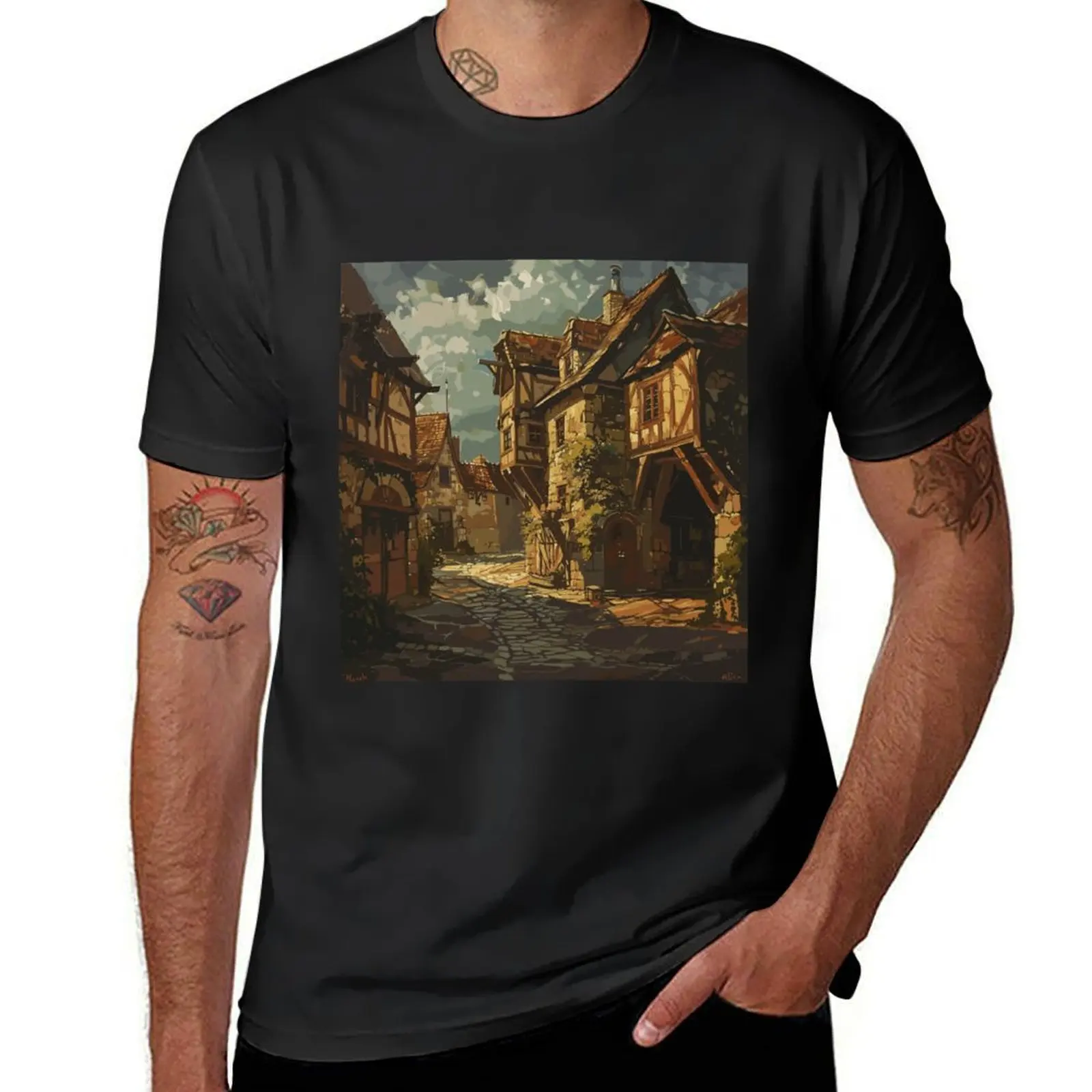 Medieval Architecture T-Shirt hippie clothes funnys fruit of the loom mens t shirts