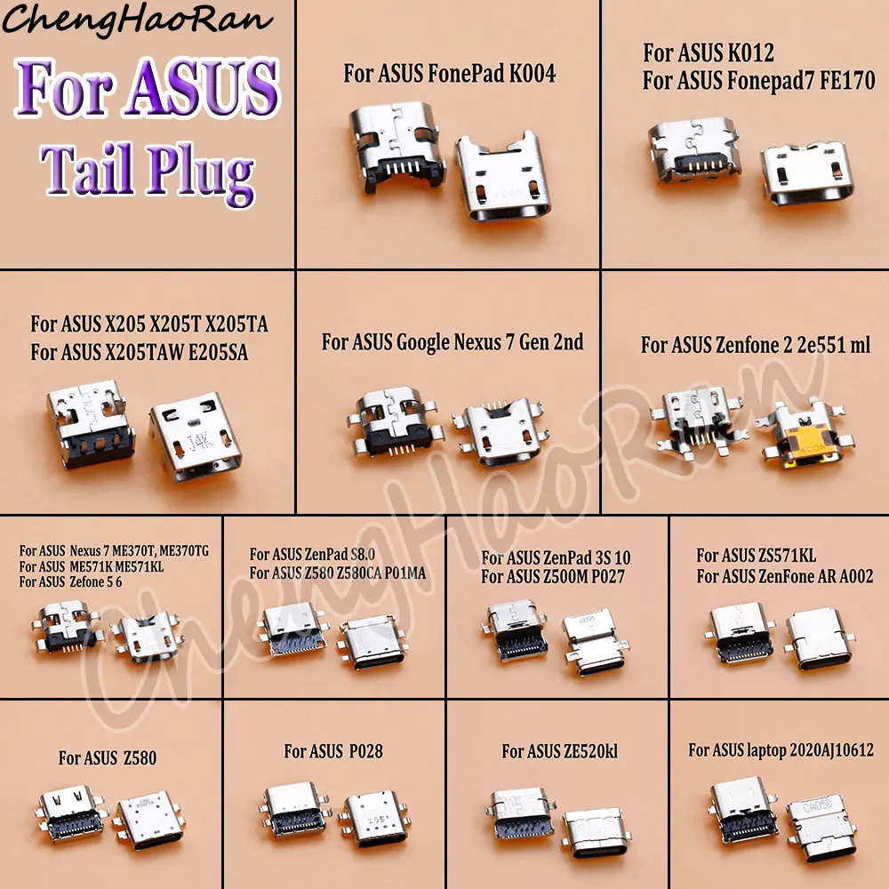 

Type-C USB Charging Port Socket For Asus FonePad K004 X205 X205T ZS571KL Phone or Laptop Power Charging Jack Interface Connector