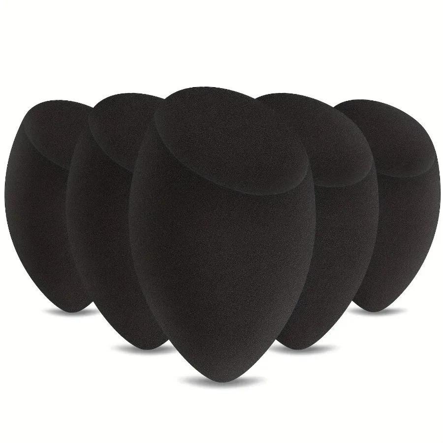 مجموعة إسفنجة تجميل سوداء مكونة من 3 قطع - إسفنجات مكياج متوسعة منشطة بالماء، بيض مزج فائق النعومة لكريم الأساس وخافي عيوب البشرة