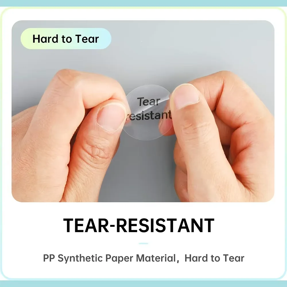 

Прозрачные самоклеящиеся этикетки Niimbot M2/M3 для термотрансферной печати, водонепроницаемые, устойчивые к разрывам, прозрачные наклейки для запечатывания