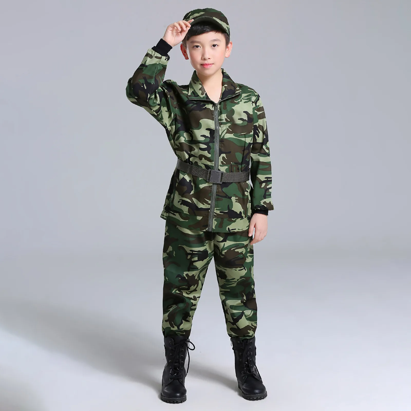 

Children's Camouflage Suit Boy Costume For Kids Performance Suit Outdoor Military Training Soldier Costume Costumes For Boys