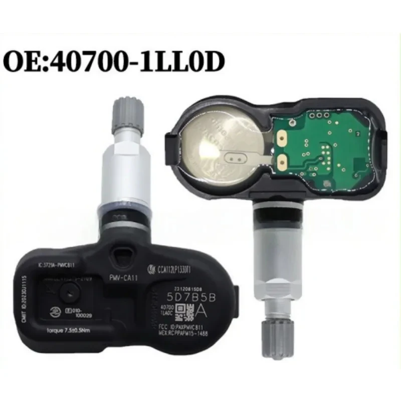 

4Pcs Tire Pressure Monitoring Sensor 40700-1LL0C 407001LL0D For INFINITI M35H M30D NISSAN PATROL MICRA TPMS TYRE SENSOR PMV-107U
