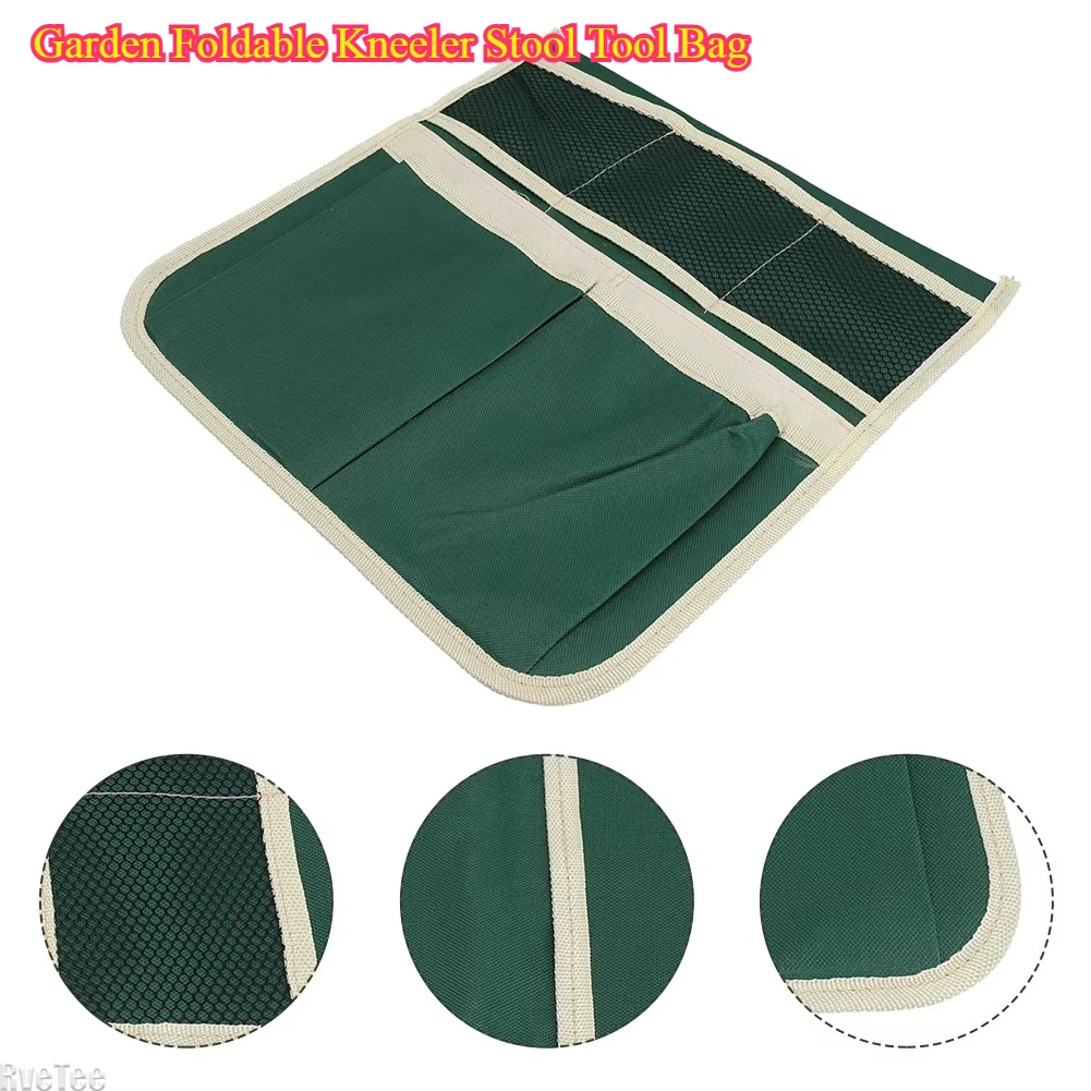 Garden Foldable Kneeler Stool Tool Bag - Outdoor Portable Storage Pouch Garden Kneeler Foldable Kit