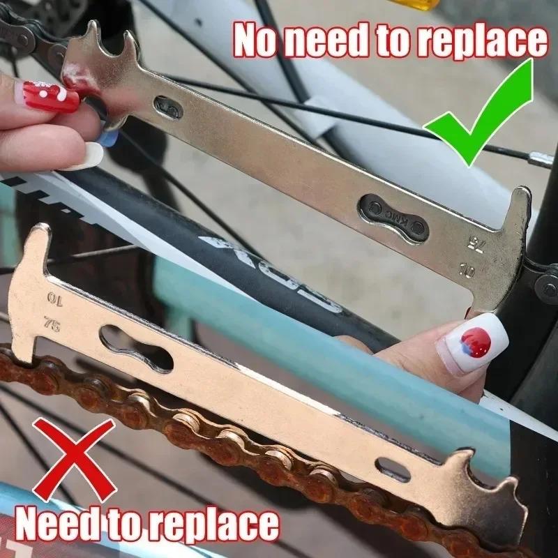 Инструмент для ремонта велосипеда, индикатор износа цепи для обслуживания мотоцикла, велосипеда, скутера, портативный измерительный прибор, аксессуар для проверки