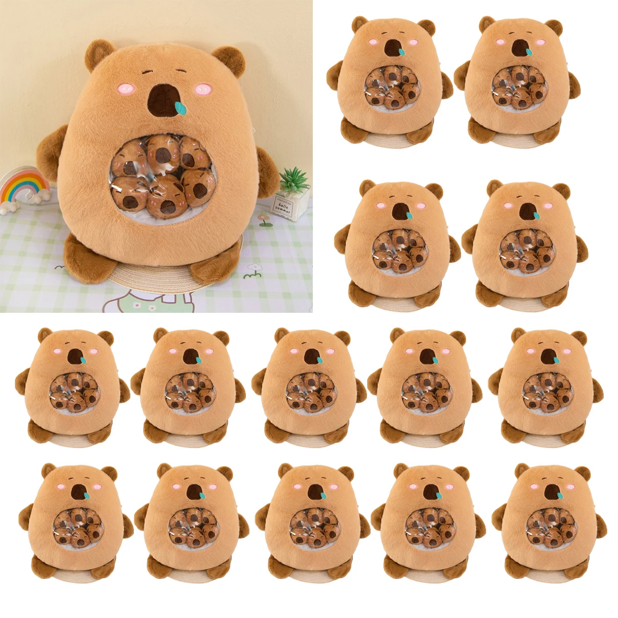 

Capybara Snack Plush Doll Cute Stuffed Animal Pillow Claw Machine Toy Gift For Girls Children Kawaii Birthday Surprise