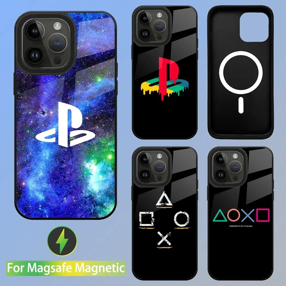 PS5 Logo Play Station Phone Case For iPhone 15,14,13,12,11,Plus,Pro,Max Mini Magsafe Magnetic Wireless Charging