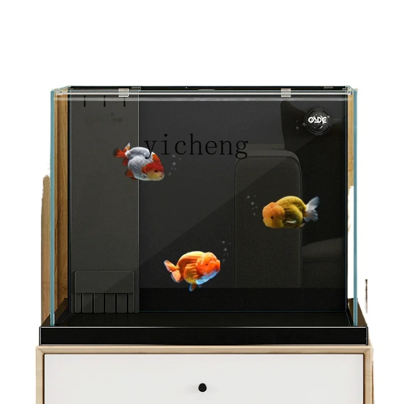 XL dry and wet separation ultra-white glass fish landscaping desktop tank aquarium lazy free water change