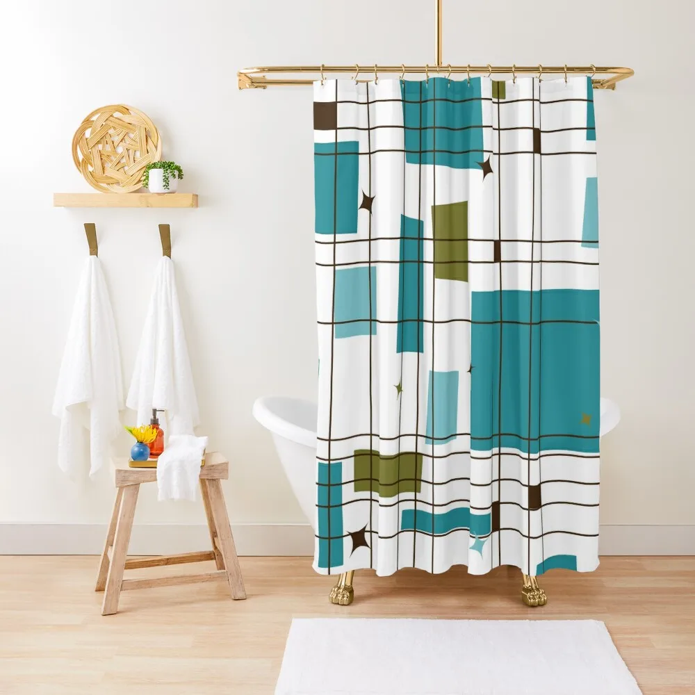

Mid-Century Modern: Take Five Shower Curtain Cover Anime Shower Bathroom Box Curtain