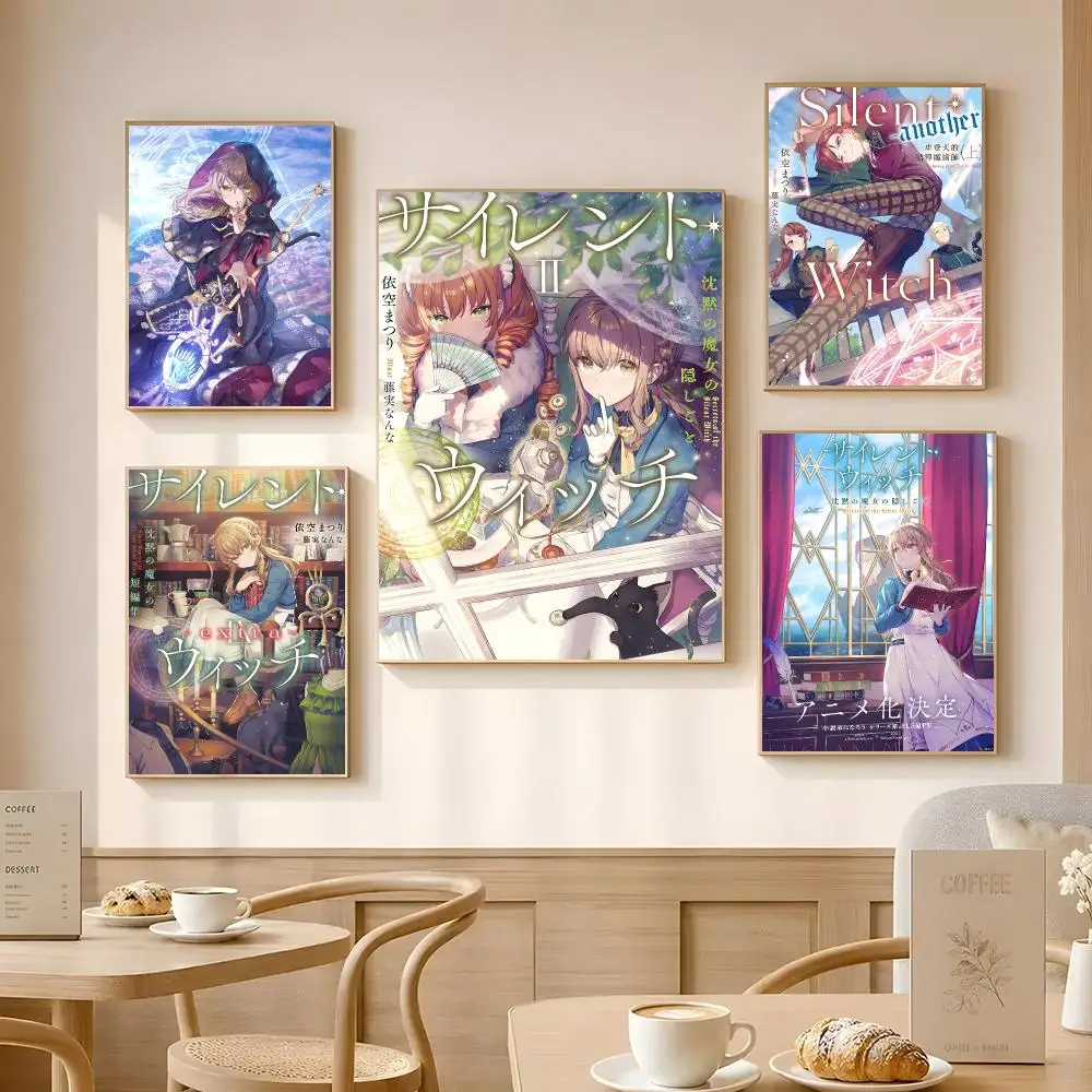 Anime Secrets of the Silent Witch Poster Poster Self-adhesive Art Waterproof Paper Sticker Coffee House Bar Room Wall Decor