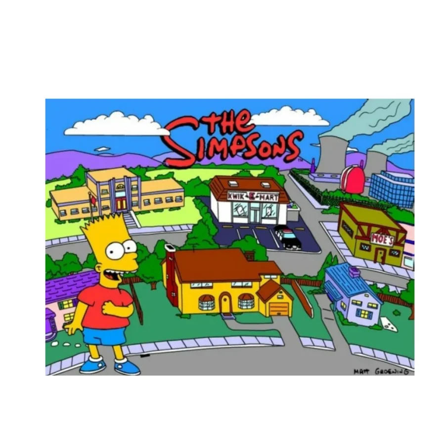 Jigsaw Puzzle Gamethe Simpsons Tangram Game for Children Size 108/200/300/500/1000 Pieces Wooden Puzzle Educational Gift