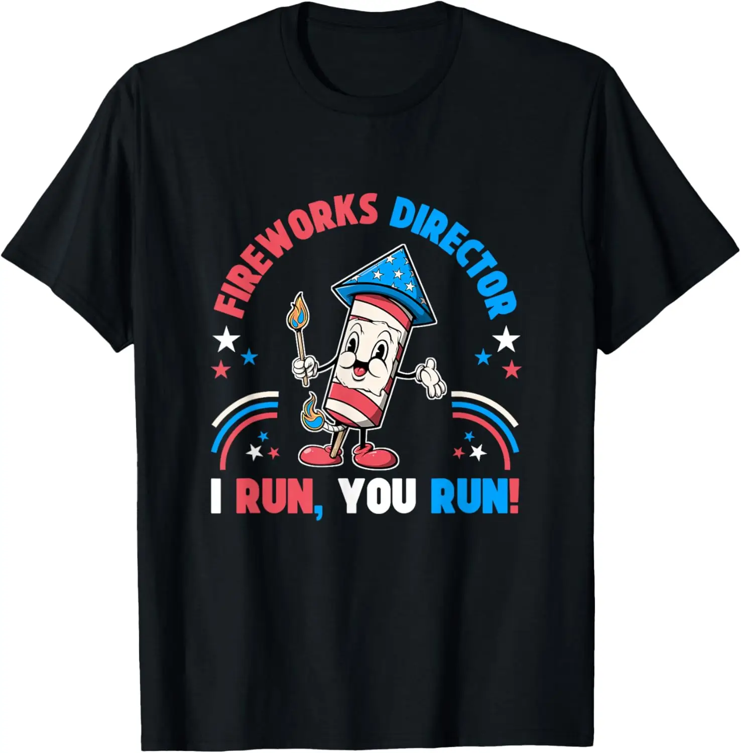 

4 июля Fireworks Director I Run You Run Shirt Патриотическая футболка