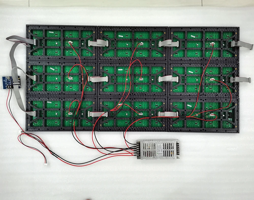 DIY led message board P10 Red Semi-outdoor LED display,P10 LED Module+WiFi Control card+power supply+Magnetic screw+16P Cable