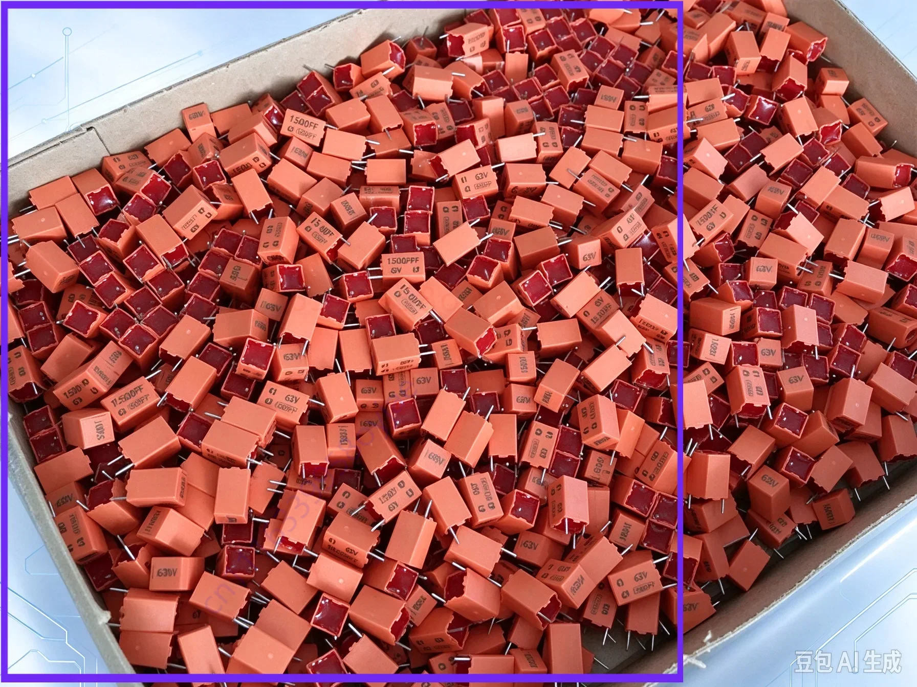 Original for SIEMENS Vintage KP 1500PF 63V Red Head Foil Capacitor  50pcs