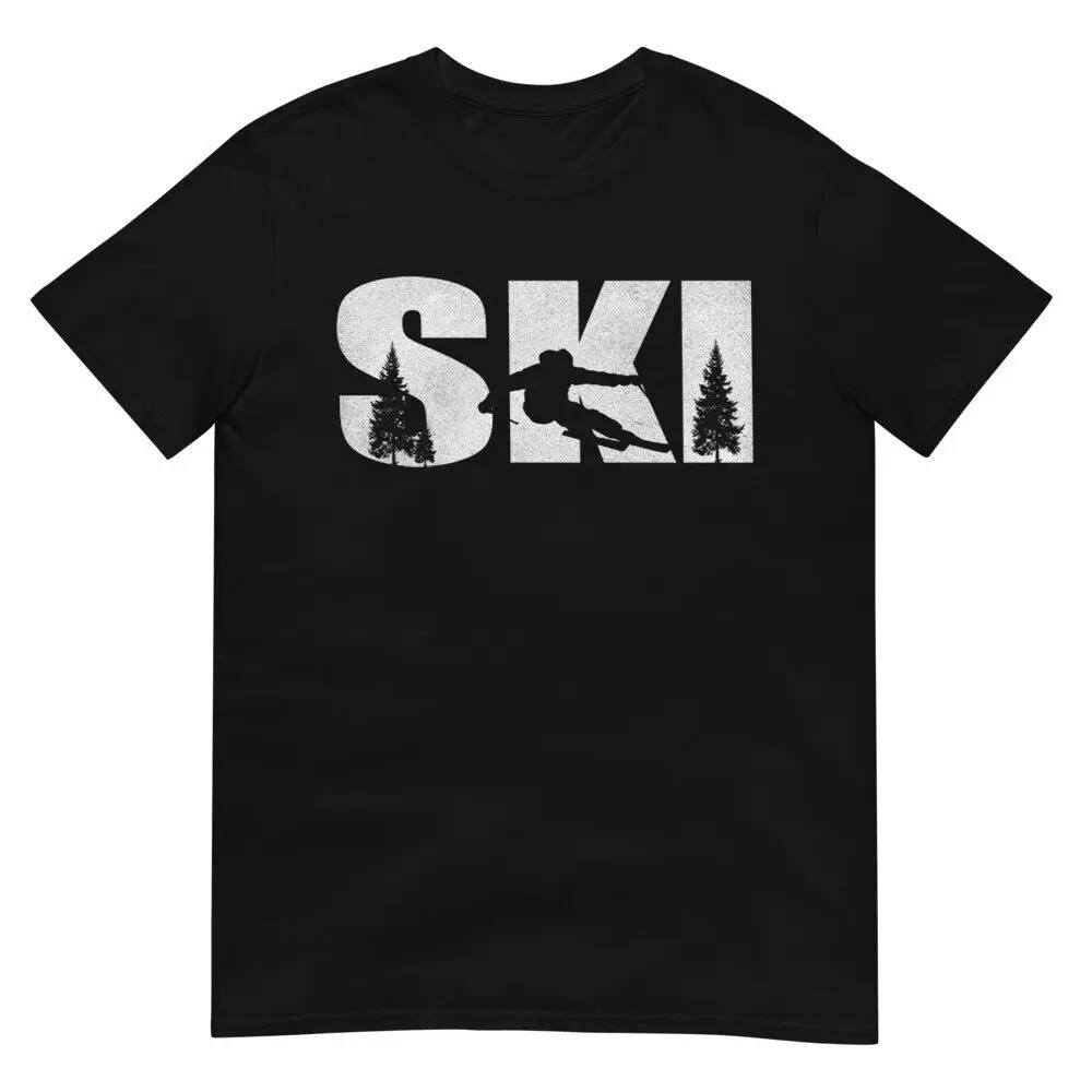 Alpine Dwnhil Ski T-shirt - Winter Sports Snow Skiing Novelty Graphic Tee Tees Y2K tops Unisex Summer Short Sleeve