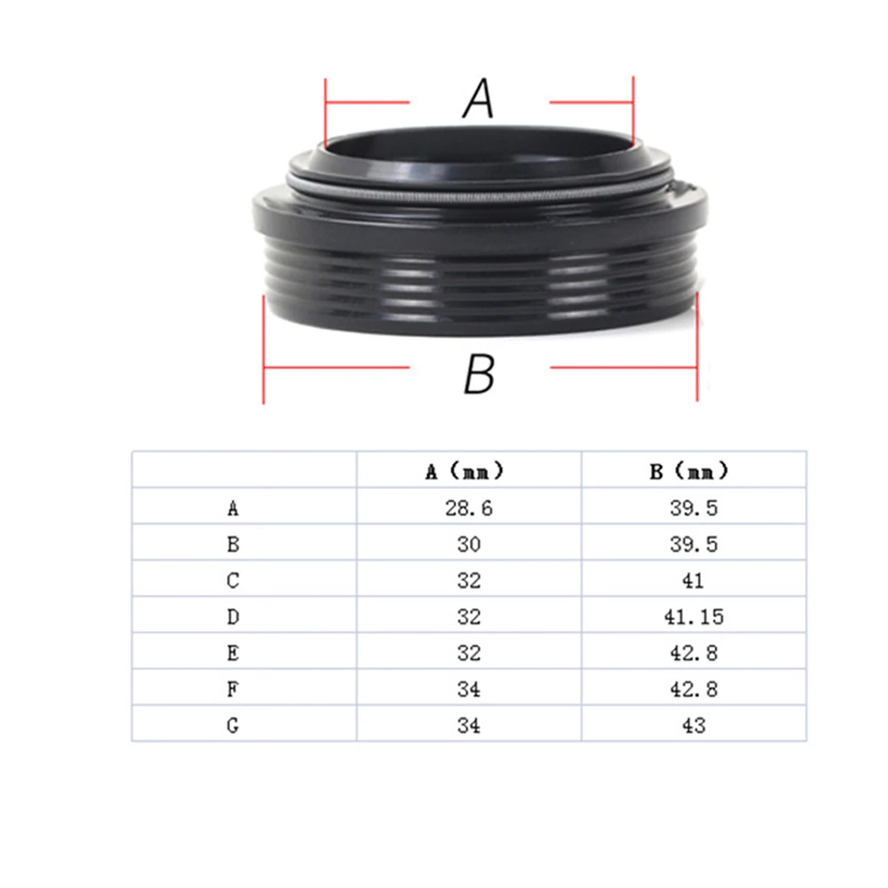 2Pcs Road Mountain Bike Bicycle Fork Dusty Seal 28.6/30/32/34mm Dust Wiper Oil Seal Setting Dustproof Fork Oil Seals MTB Bikes