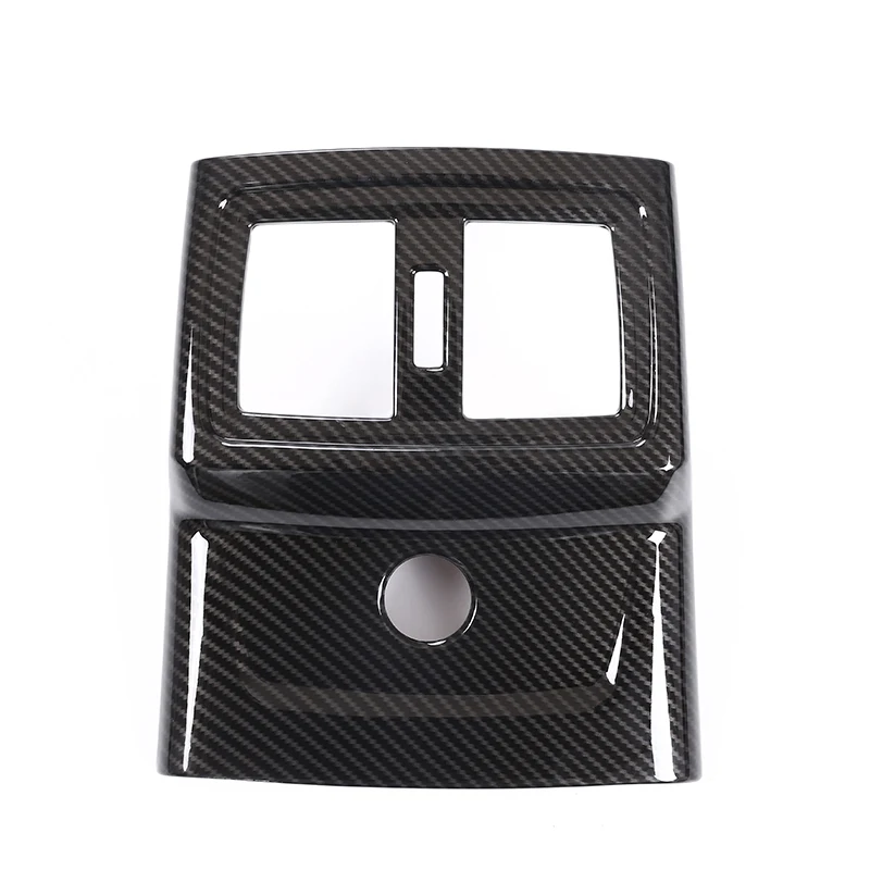 

Стиль углеродного волокна для BMW X1 F48 2016-2018 ABS пластик задний ряд вентиляционного отверстия переменного тока, накладка, аксессуары для BMW X2 F47 2018