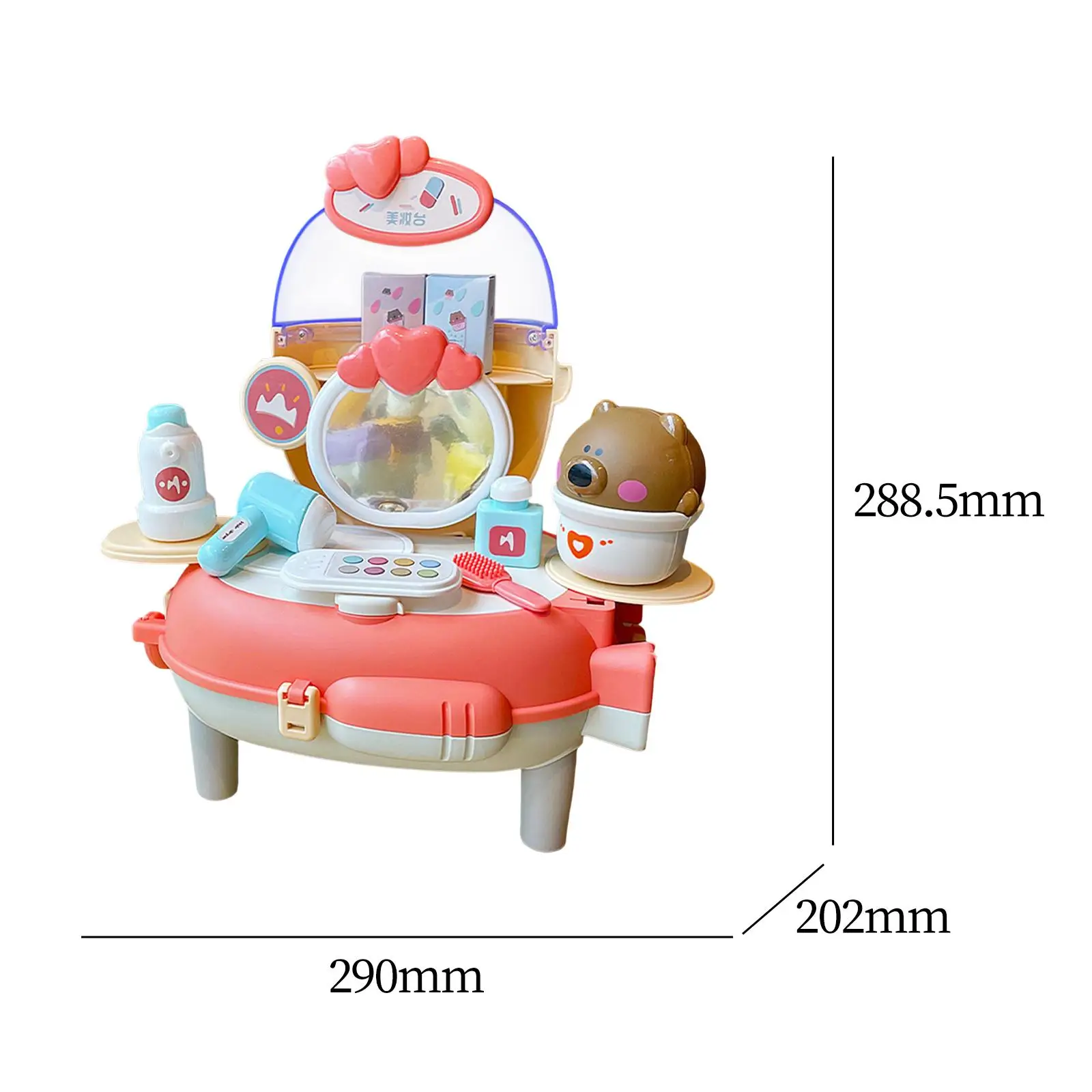 여아용 교육용 곰 배낭 모양 놀이 세트, 가정 여행