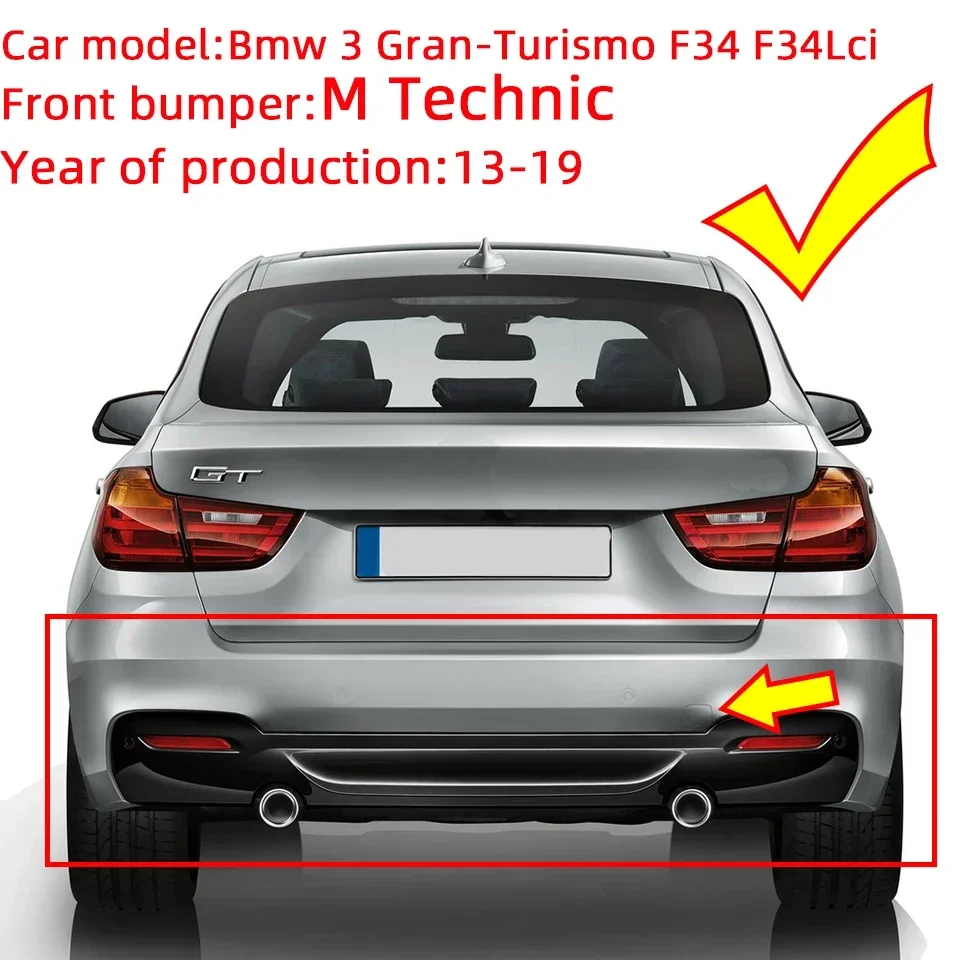 Paraurti anteriore posteriore gancio di traino tappo di copertura guarnire per BMW 3 GT Gran Turismo F34 F34LCI M 2013-2019 ugello lavafari Shell