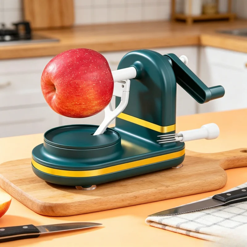 

Manual Apple Peeler, Multifunctional Hand Crank Fruit Peeler with Stainless Steel Blades, Food Peeling Machine for Kitchen Gadge