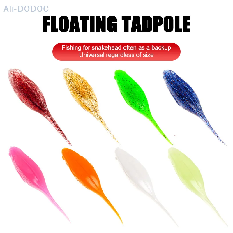 1 Pc Tpe Floating Tadpole 10.5cm12.5g Soft Bait For Fighting Black Bass And Bucktails With Soft Worms.