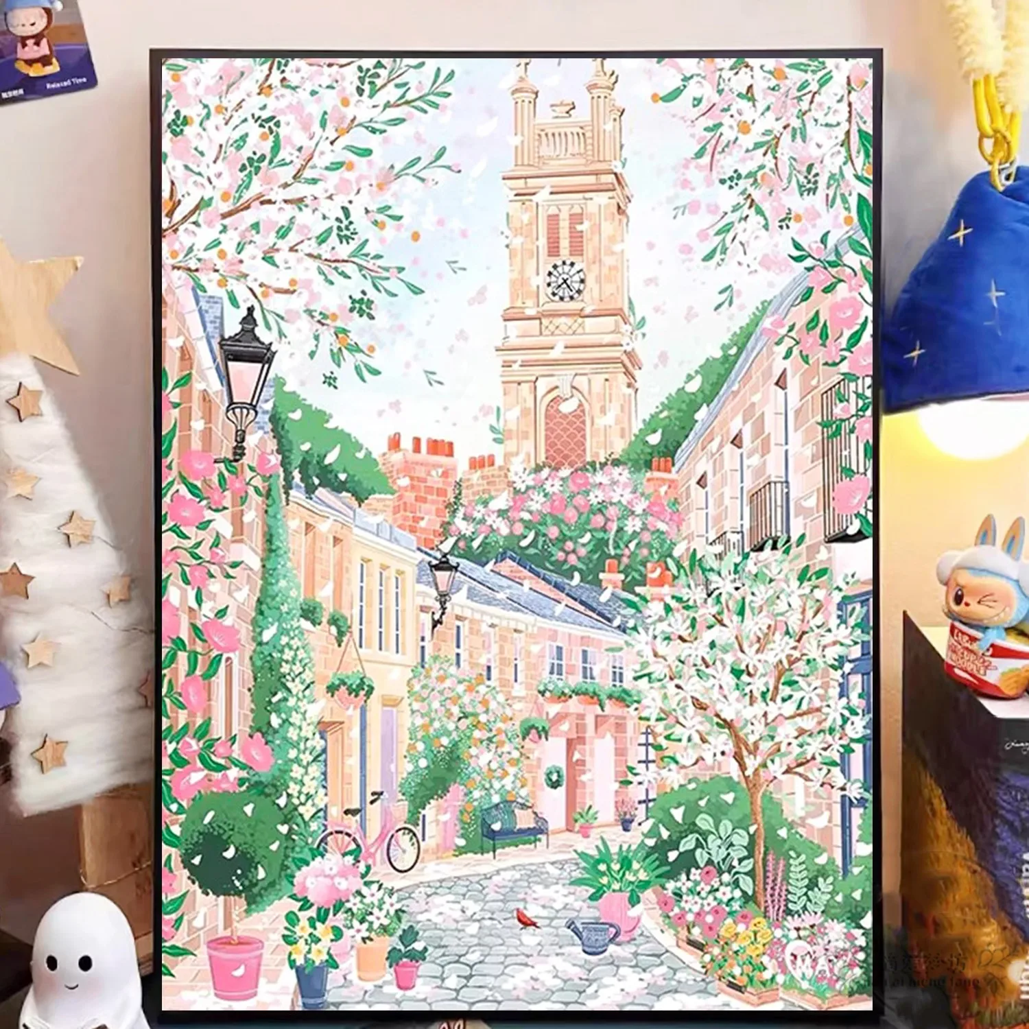 

Simple Handmade Cross Stitch Embroidery Diamond Painting New 2026 Printed Cartoon Anime Small Town Design Modern mat S...