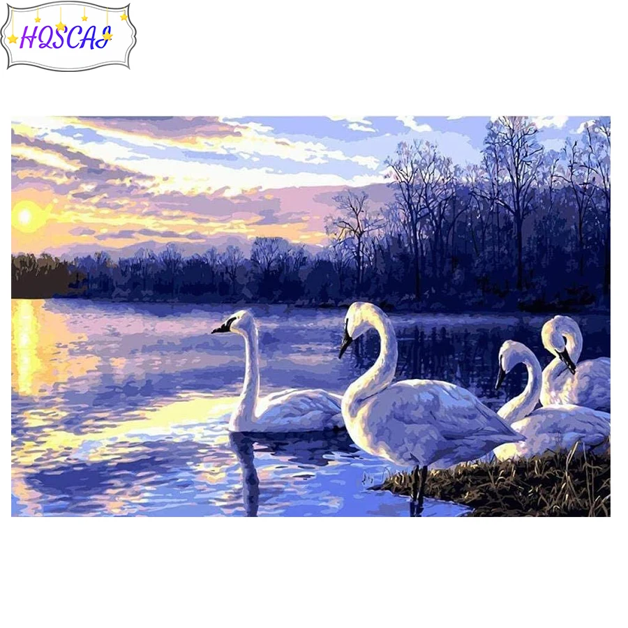 5D DIY Diamond Painting Goose Full Drill Square/round Embroidery Cross stitch Mosaic 3d Art Picture of Rhinestones Decor Gift