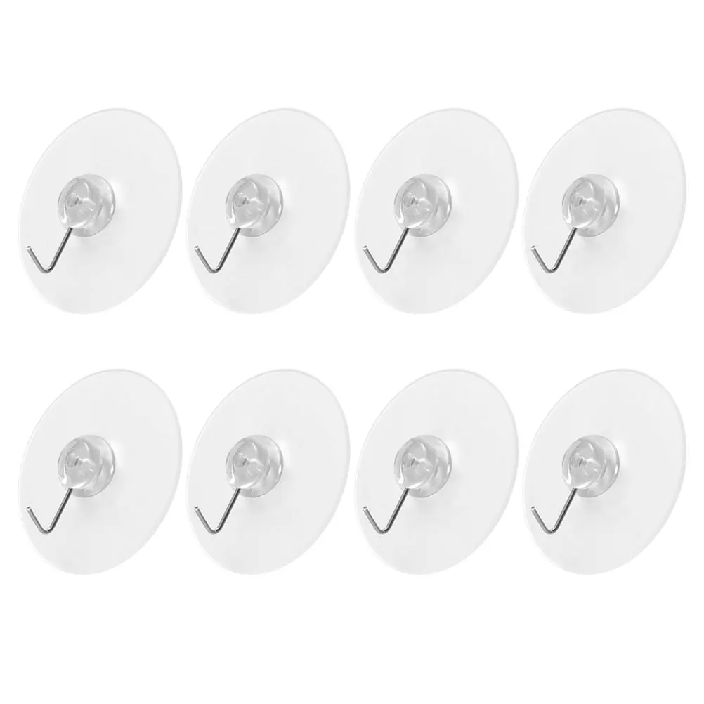 

8 Pcs Suction Cup Hook Hanger Hooks for Bathroom Cups Heavy Duty Strong Glass Showers Window Kitchen