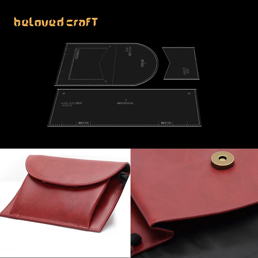 

BelovedCraft-Leather Bag Pattern Making with Acrylic Templates for Women's Shoulder crossbody bag