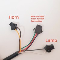 Wuxing DK-04 Electric Bicycle  3 In 1 Horn  Headlight And Turn  Right/Left On/off Switch Button Electric Motorcycle Accessories