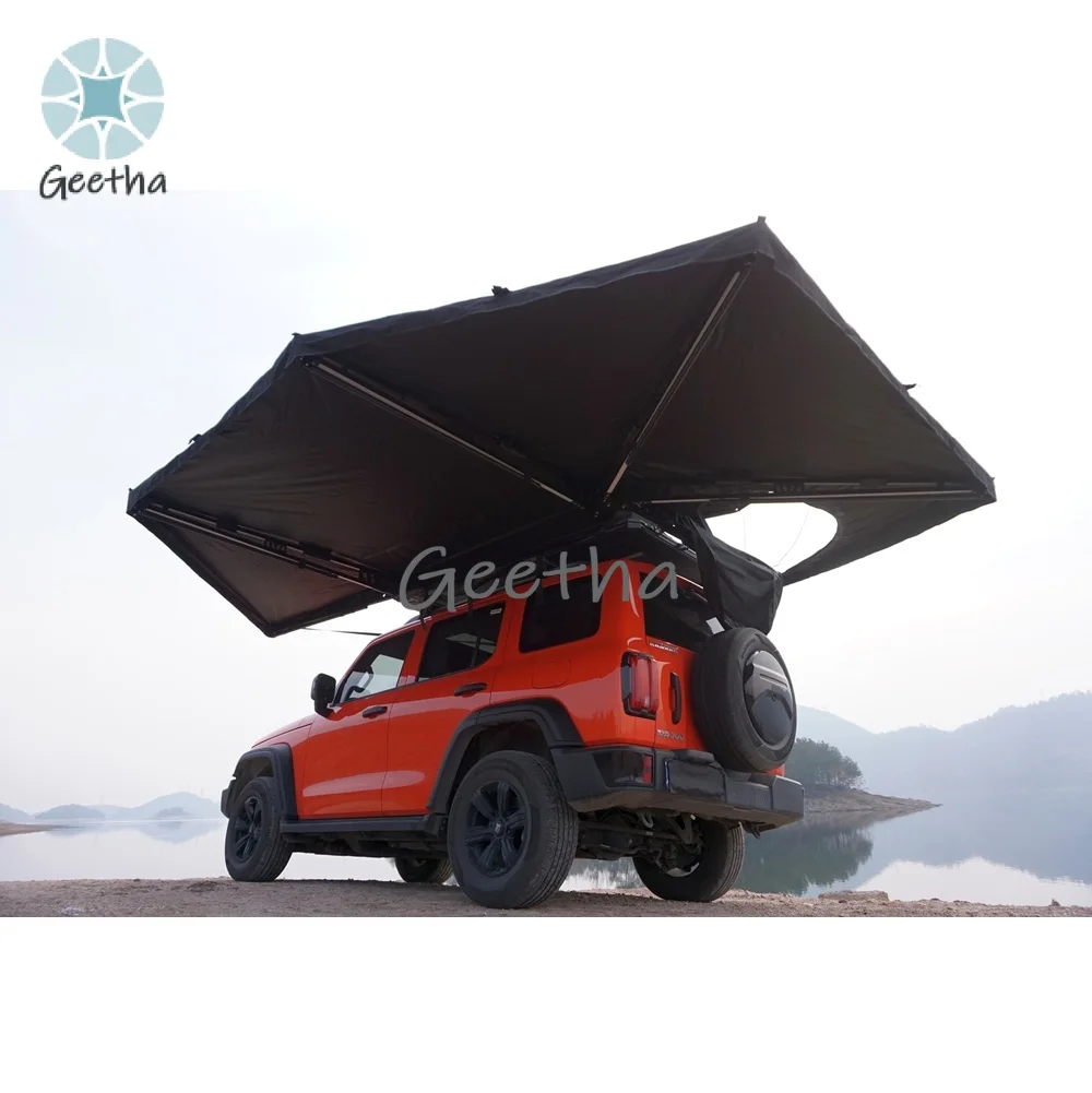 

For 2024 Vehicle Side 360 Degrees 4X4 Free Standing Legless 600D Oxford 270 Degree Extended Car Awning Plus
