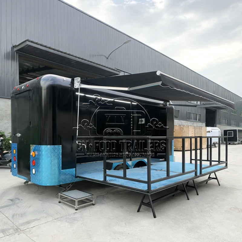 

Мобильный фудтрак в ретро-стиле на заказ, передвижной бар, фуд-трейлер, сценический прицеп, диджейский пульт, мобильная сцена для мероприятий