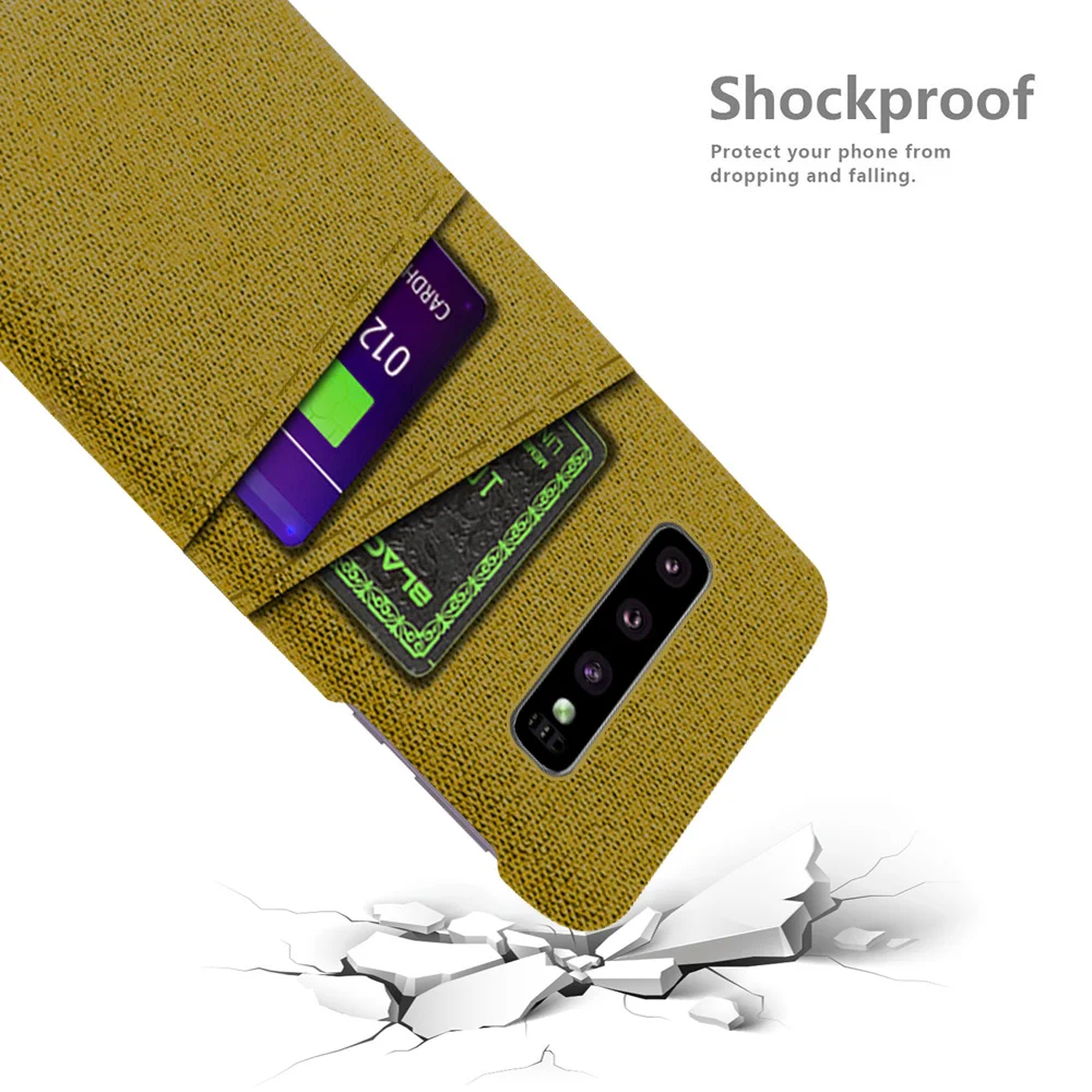 Wallet Case S10 Case Samsung Galaxy S10 Plus/S10e Luxury Fabric Dual Card Cover For Samsung S10 S 10 + S10 E S10plus