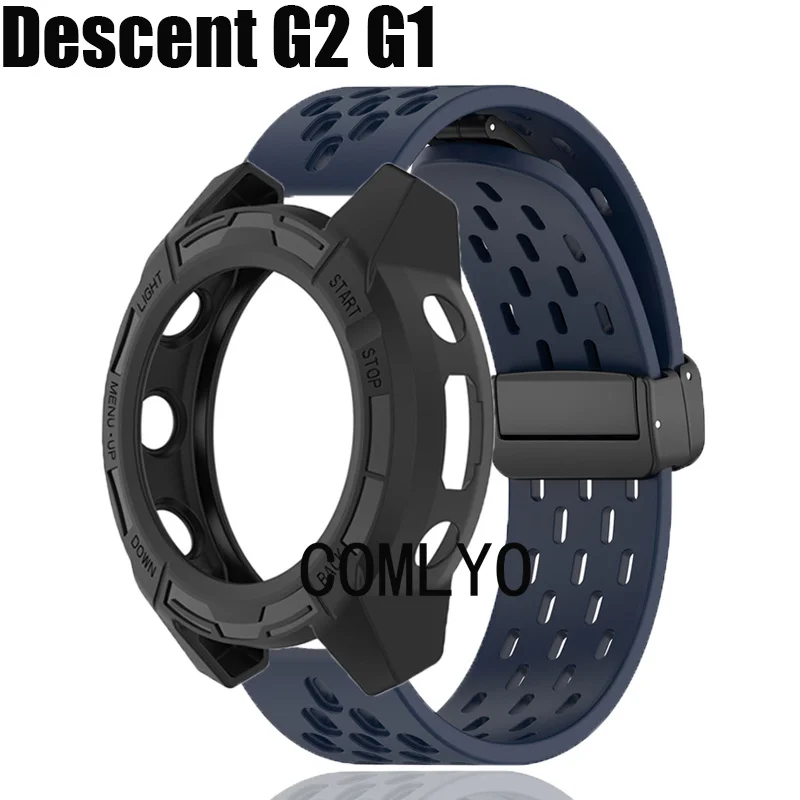

Чехол для умных часов Garmin Descent G2 G1, мягкий защитный чехол-бампер, силиконовый спортивный ремешок с ремешком