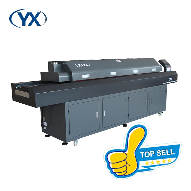 Free Customs Tax Stable Temperature Reflow Oven Machine YX1230 with 12Temperature Zone for SMT Production Line