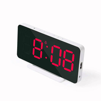 LED Digital Alarm Clock with Large Screen and Mirror Finish Ideal for Smart Home Integration and Car Decoration