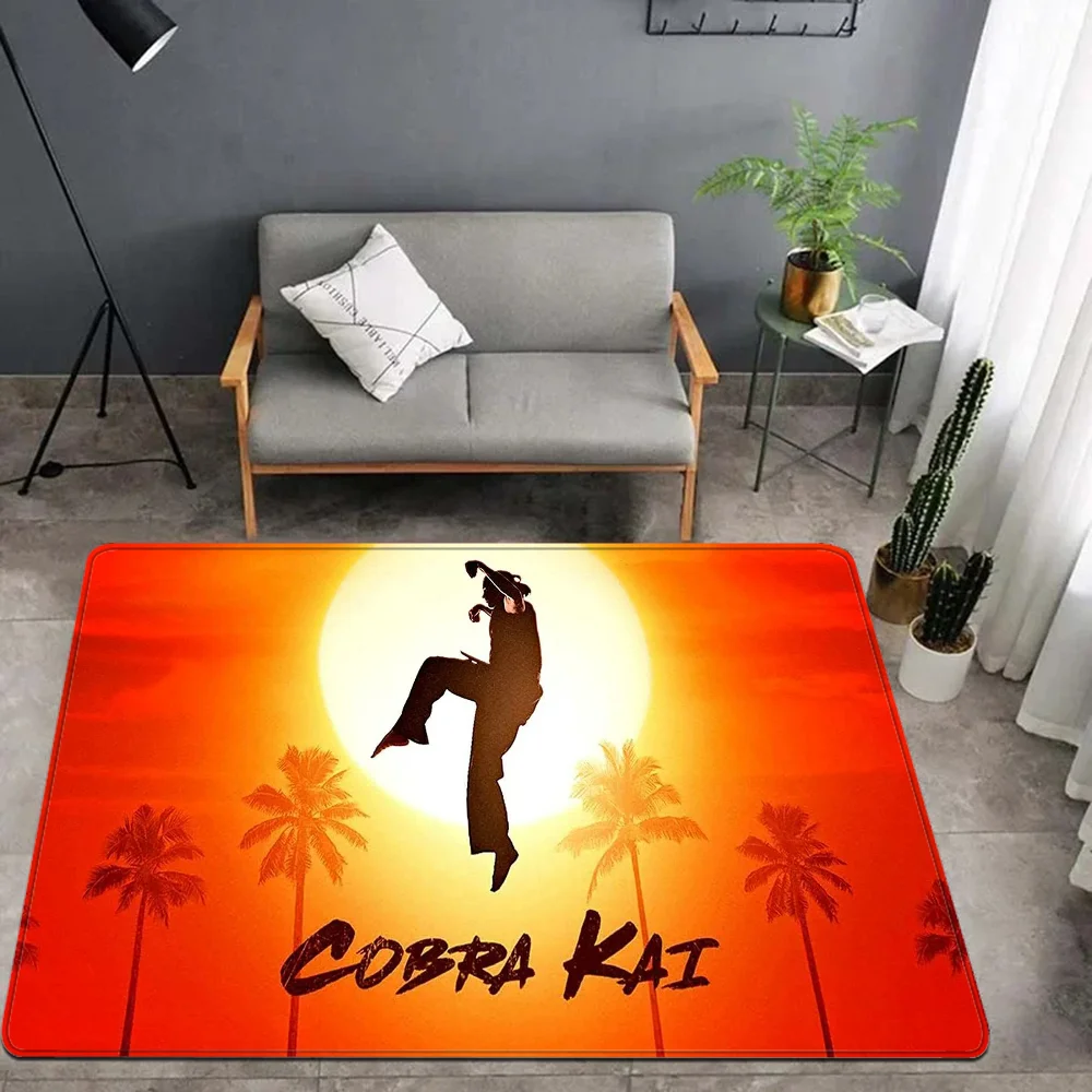 Cobra Kai Snake Floor Mat Bathroom Mat Kids Room Bedroom Decoration Balcony Anti-Slip Doormat Living Room Welcome Rug