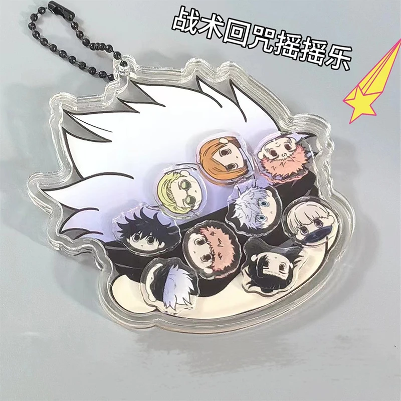 Kawaii Cartoon Action Figures Gojo Satoru Keychain Pendant Anime Jujutsu Kaisen Backpack Accessories Toys Boy Girl Holiday Gift