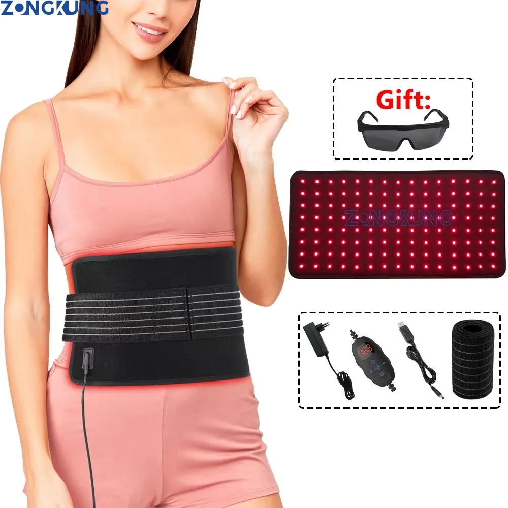 

Носимый портативный красный и инфракрасный свет с таймером 660 нм и 850 нм ремень для тела, плеч, талии, спины, мышц, облегчения артрита