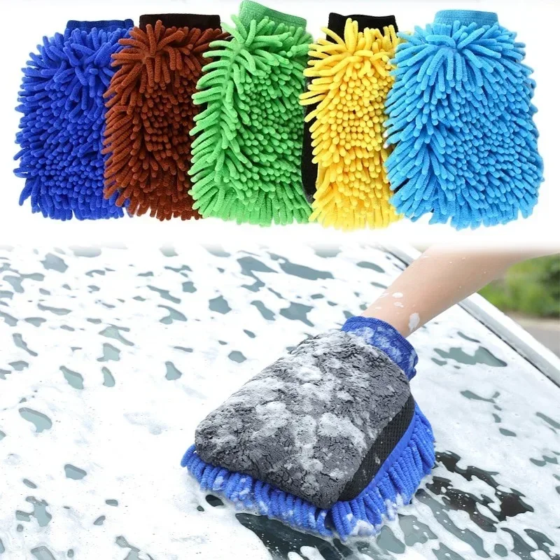 

1 шт., перчатки для мойки автомобиля, коралловая варежка из микрофибры, мягкая защита от царапин для мойки автомобилей, восковая щетка для детализации автомобиля, инструменты для чистки автомобиля