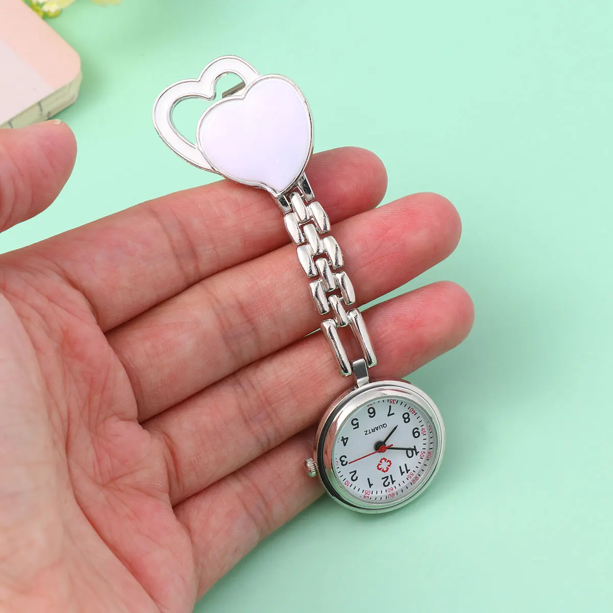 Nurse Pocket Watch Gift for Friends and Family Creative Hanging Telescopic Clothing Decoration Heart Shaped
