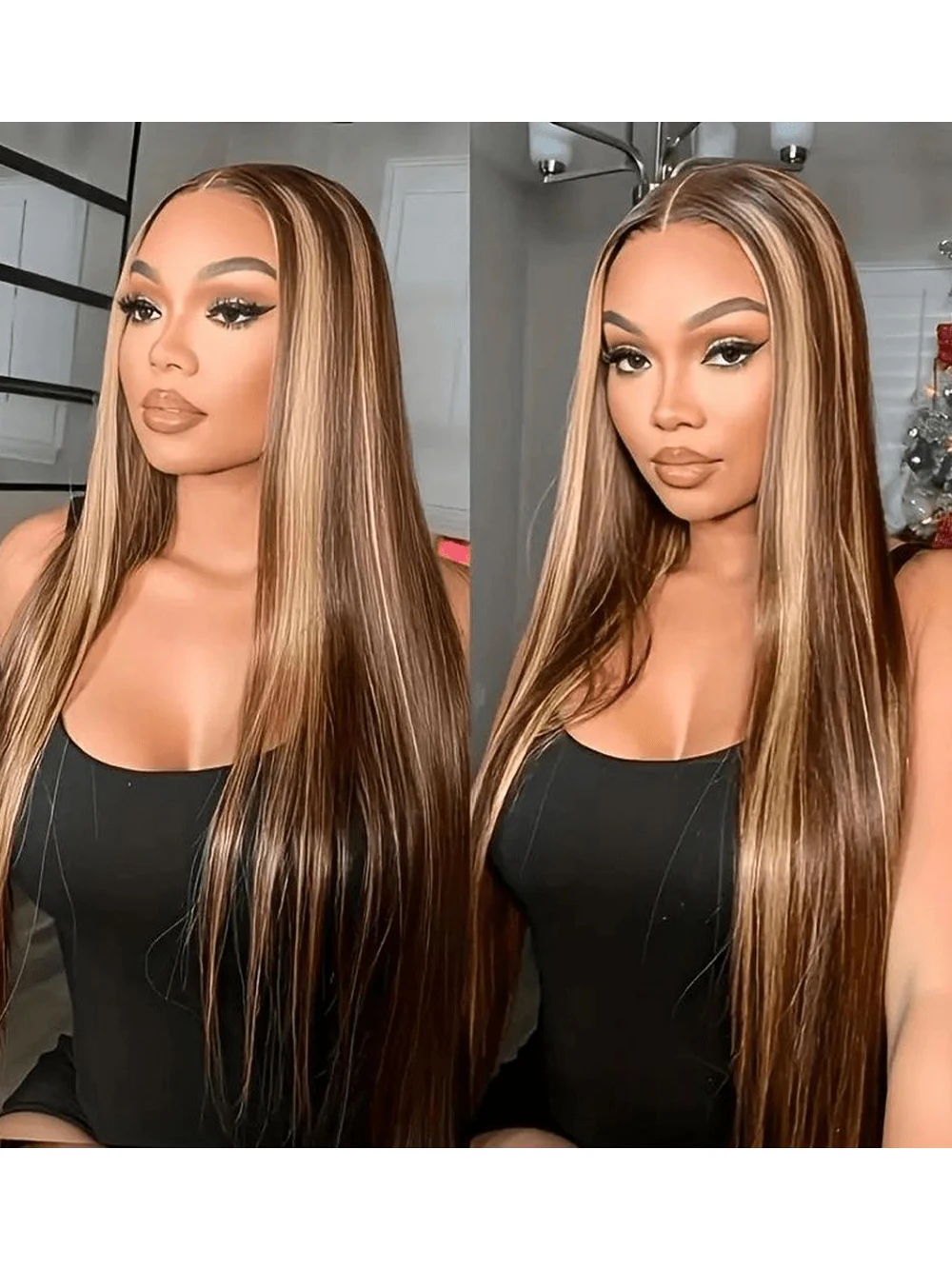 

Парик из натуральных волос Honey Blonde Straight HD Lace Front, 200% плотность, 13x6, прямой, с эффектом омбре, с детской шелушкой, с кружевной передней частью