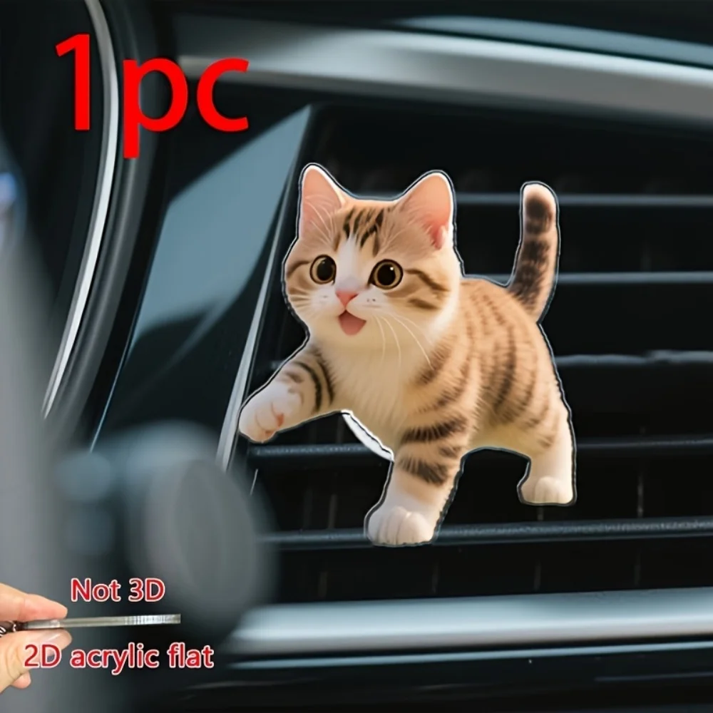 Personalized Custom Photo Car Vent Clip | 2D Flat Custom Picture Air Vent Ornament, Custom Image Car Interior Accessory
