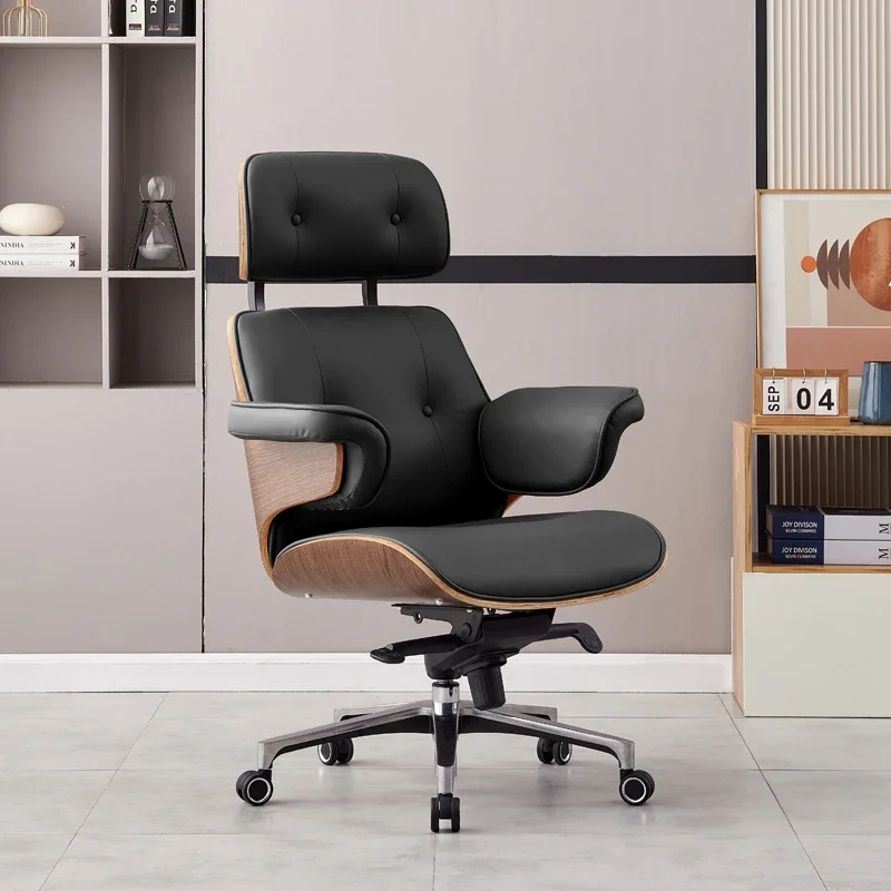 Lying Home Leather Office Chair Modern Study Armchair Compute Gaming Boss Chair Comfortable Armrest Silla Gamer 컴퓨터의자 Furniture