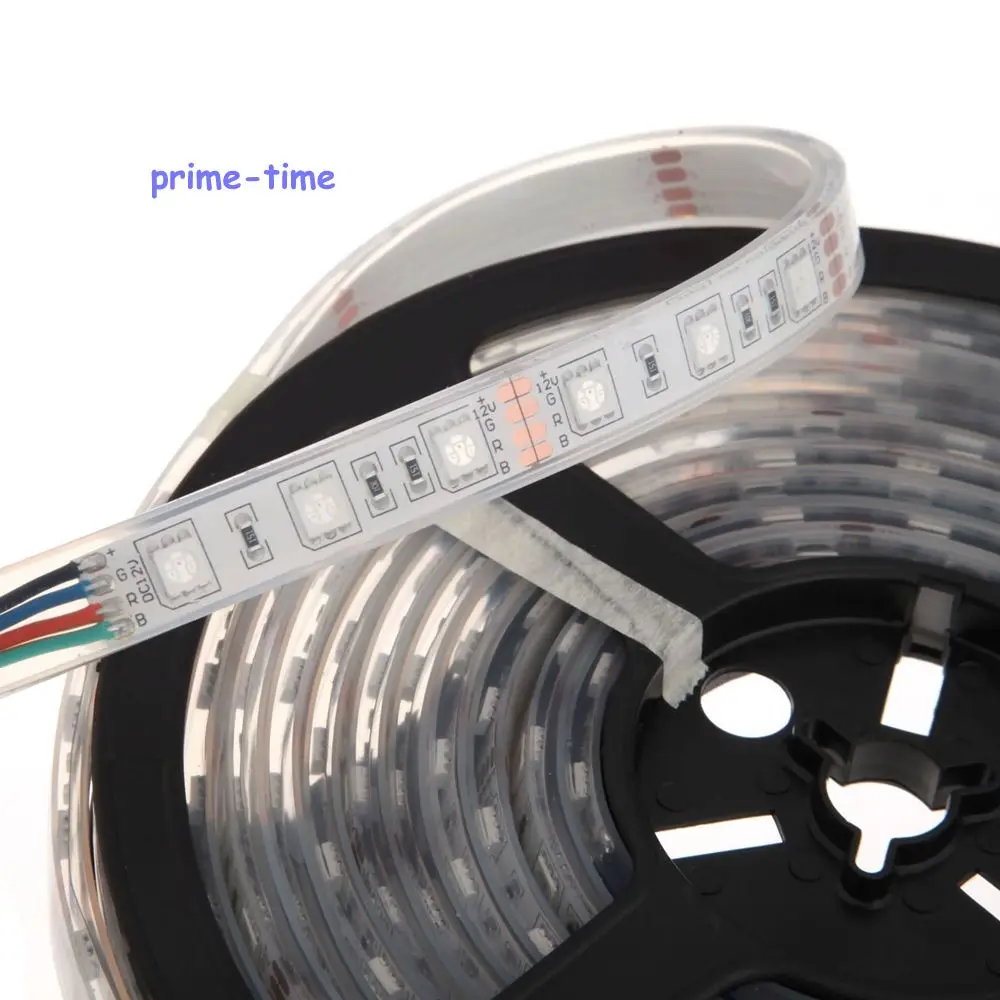 IP68 Waterproof 5050 LED Strip,12V 60LED/M 5M flexible Strip,White Warm White RGB,Underwater Use For Swimming Pool,Fish Tank