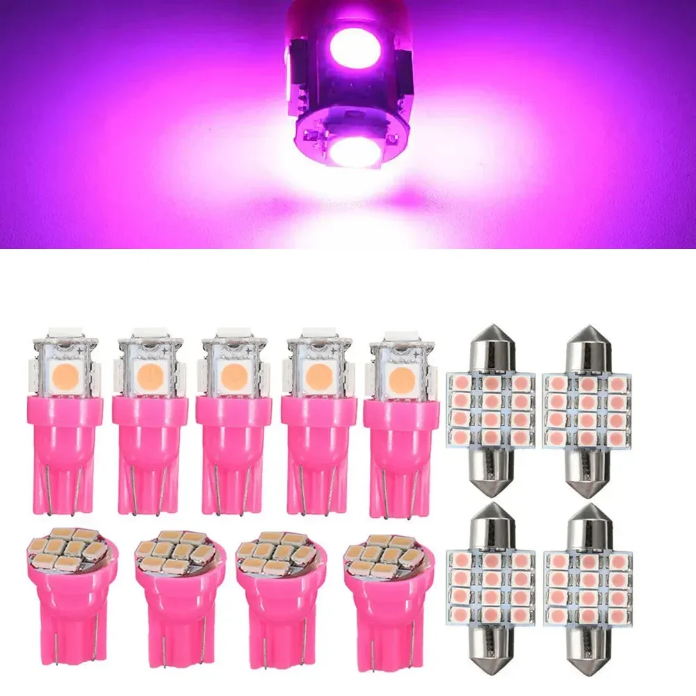 Picture 6: Reading Light License Lamp 13pcs Accessories Car Interior For Dome LED Lights Pink Replacement T10 & 31mm Festoon
