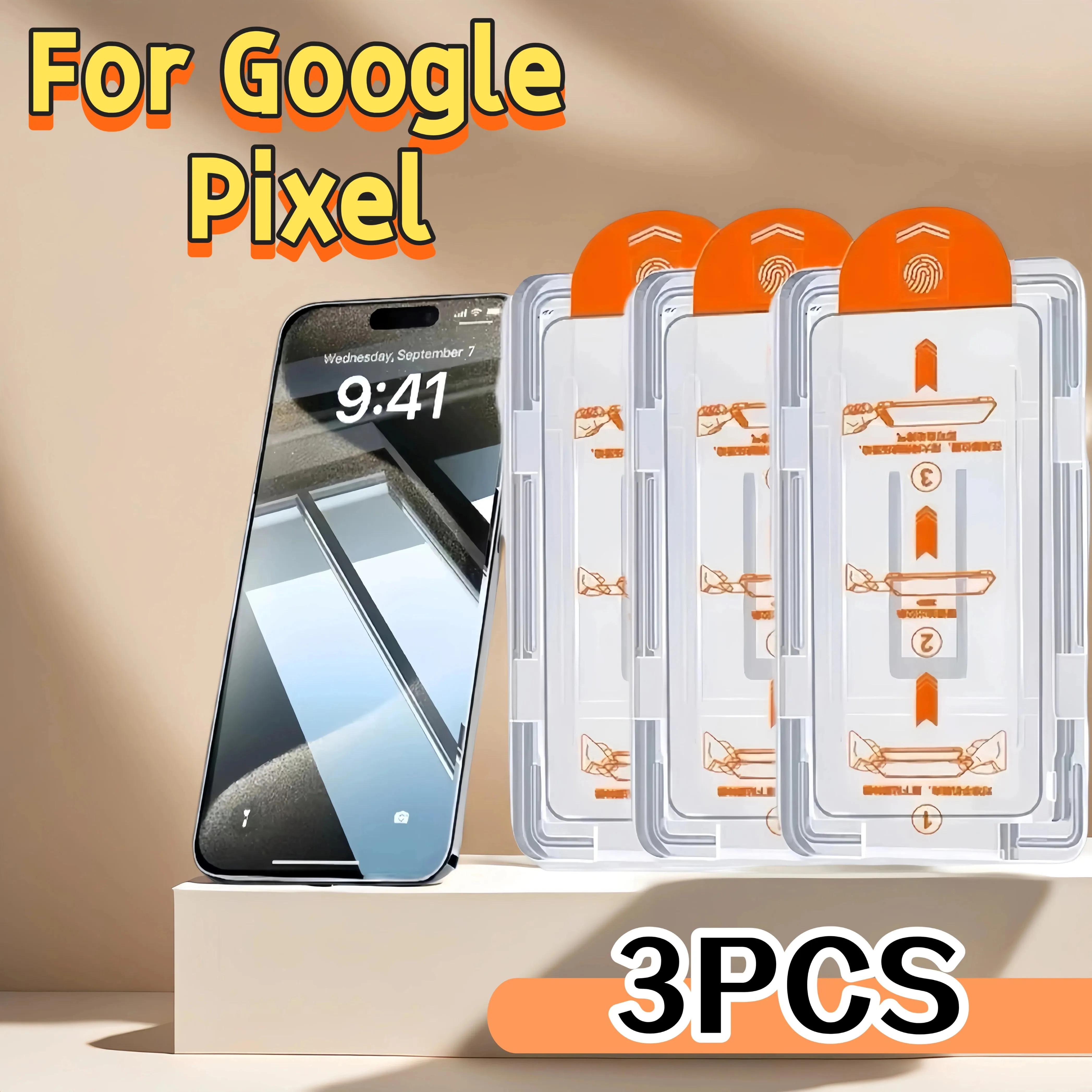 

3Pcs HD With Install Kit Impact Tempered Glass Screen Protector For Google Pixel 9 10 Pro XL 8 Pro 9A 7A 6A 7 8A 10 Easy Install