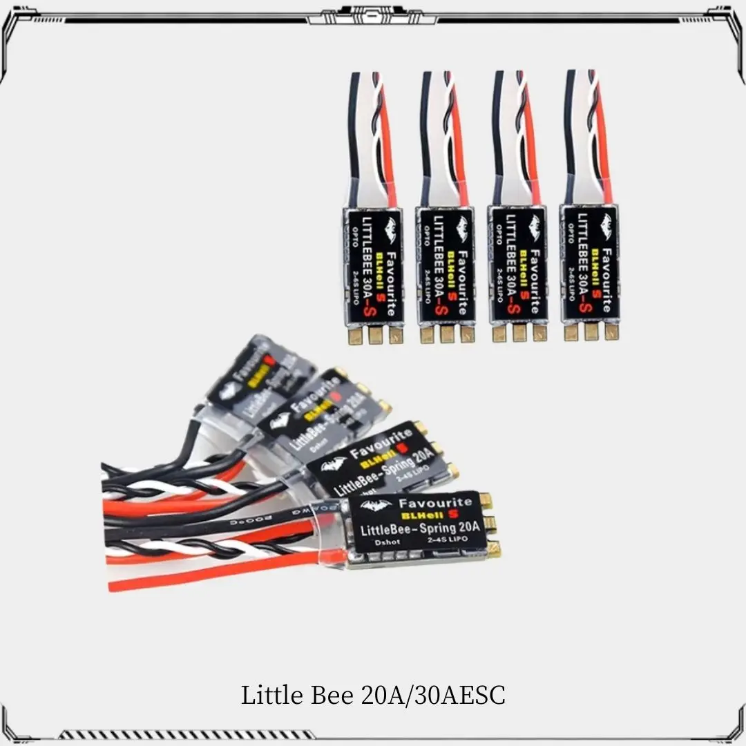 FVT LITTLEBEE-BLHeli-s, Petit Abeille, Ressort 20A / 30A Brushless ESC 2-6S, Prend en Charge Mulitshot DSBathroom T Oneshot42 OneShot125 Multicopter