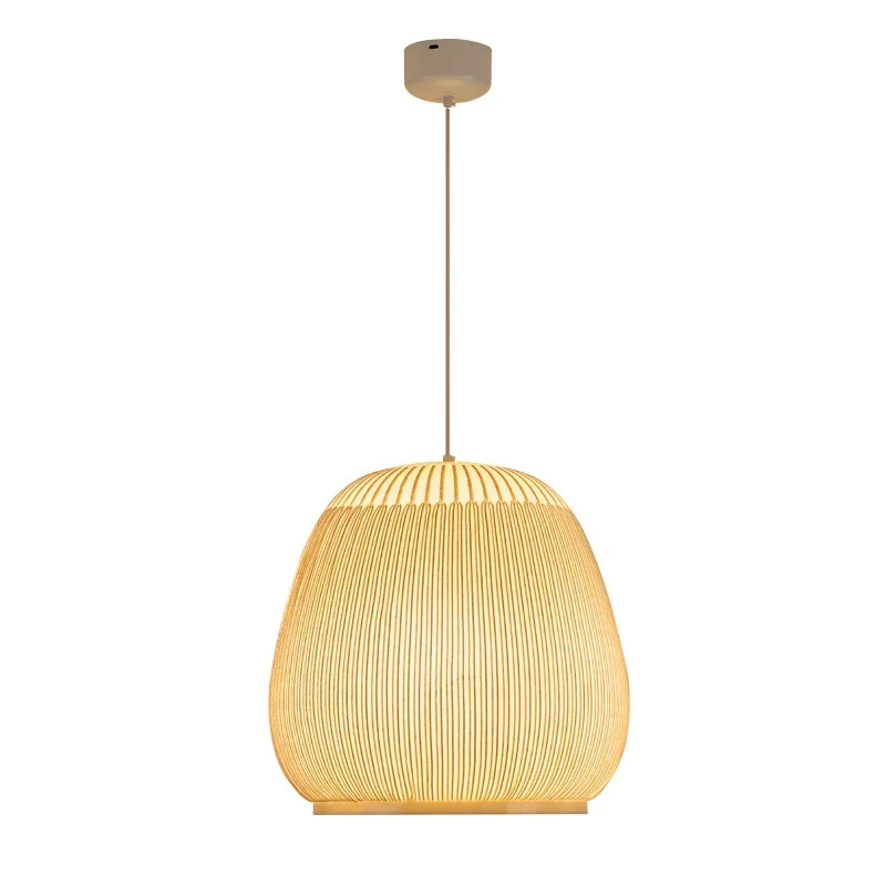 Modern Weave Lampshade LED Pendant Light for Living Dining Room Kitchen Designer's Bedroom Chandelier Home Decor Light Fixture